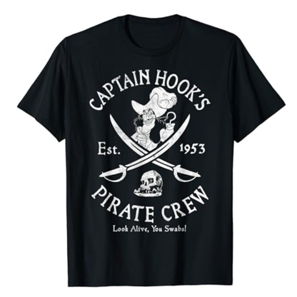 Adult Unisex Cute Pirate Captain Black T-shirt Costume