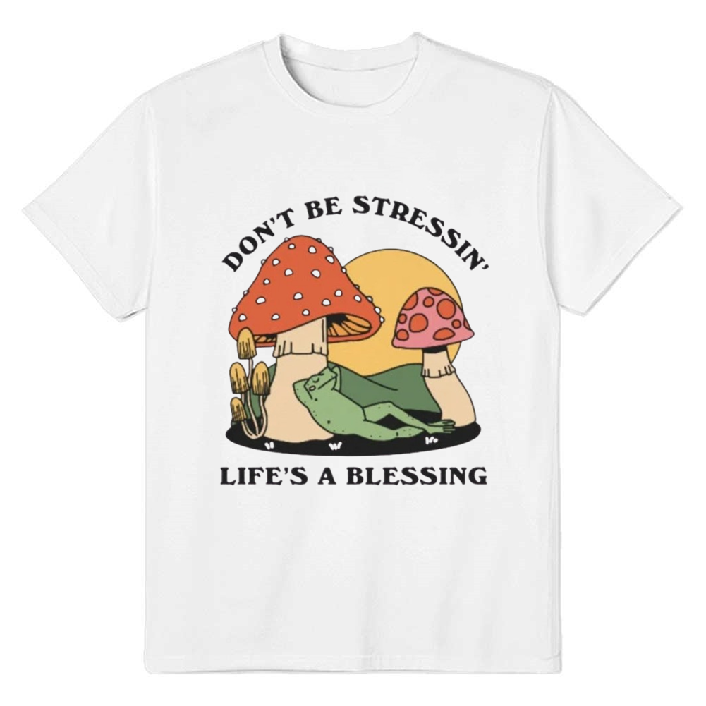 Adult Unisex Groovy Mushroom Frog Animals Lover White T-shirt Costume