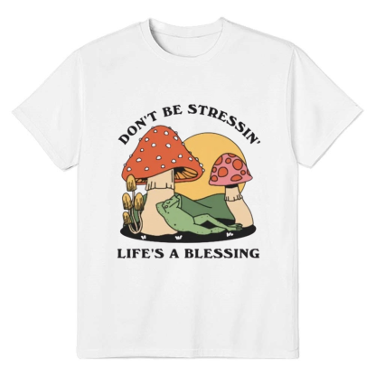 Adult Unisex Groovy Mushroom Frog Animals Lover White T-shirt Costume