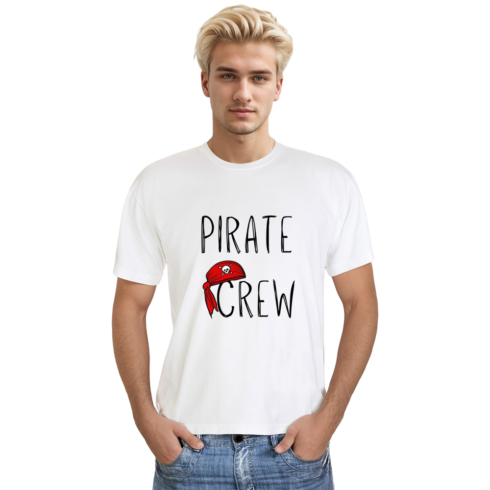 Adult Unisex Pirate Crew White Pirate Lover T-shirt Costume