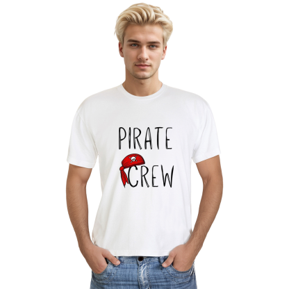 Adult Unisex Pirate Crew White Pirate Lover T-shirt Costume