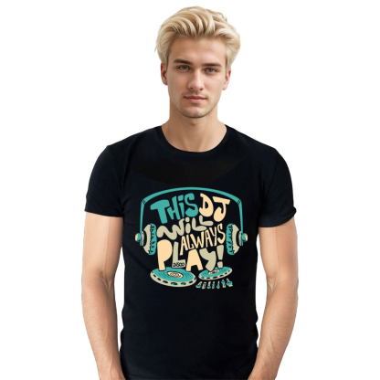 Adult Unisex This DJ Will Always Play Music Lover Black T-shirt