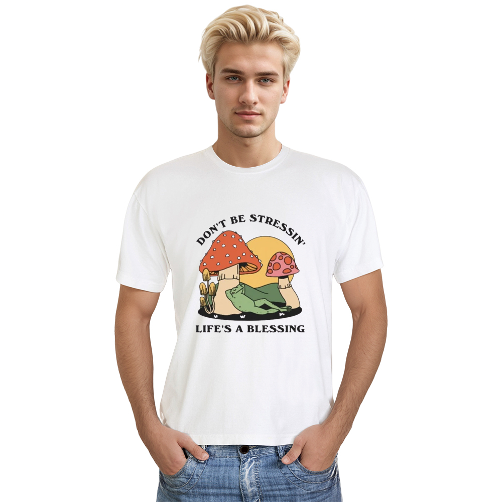 Adult Unisex Groovy Mushroom Frog Animals Lover White T-shirt Costume