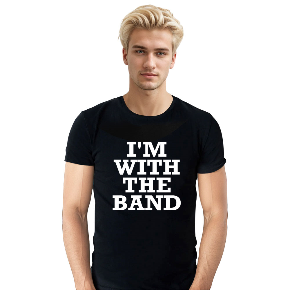 Adult Unisex I'm With The Band Music Festival Black T-shirt Costume
