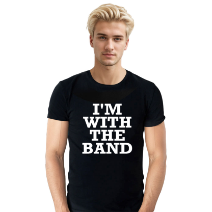 Adult Unisex I'm With The Band Music Festival Black T-shirt Costume