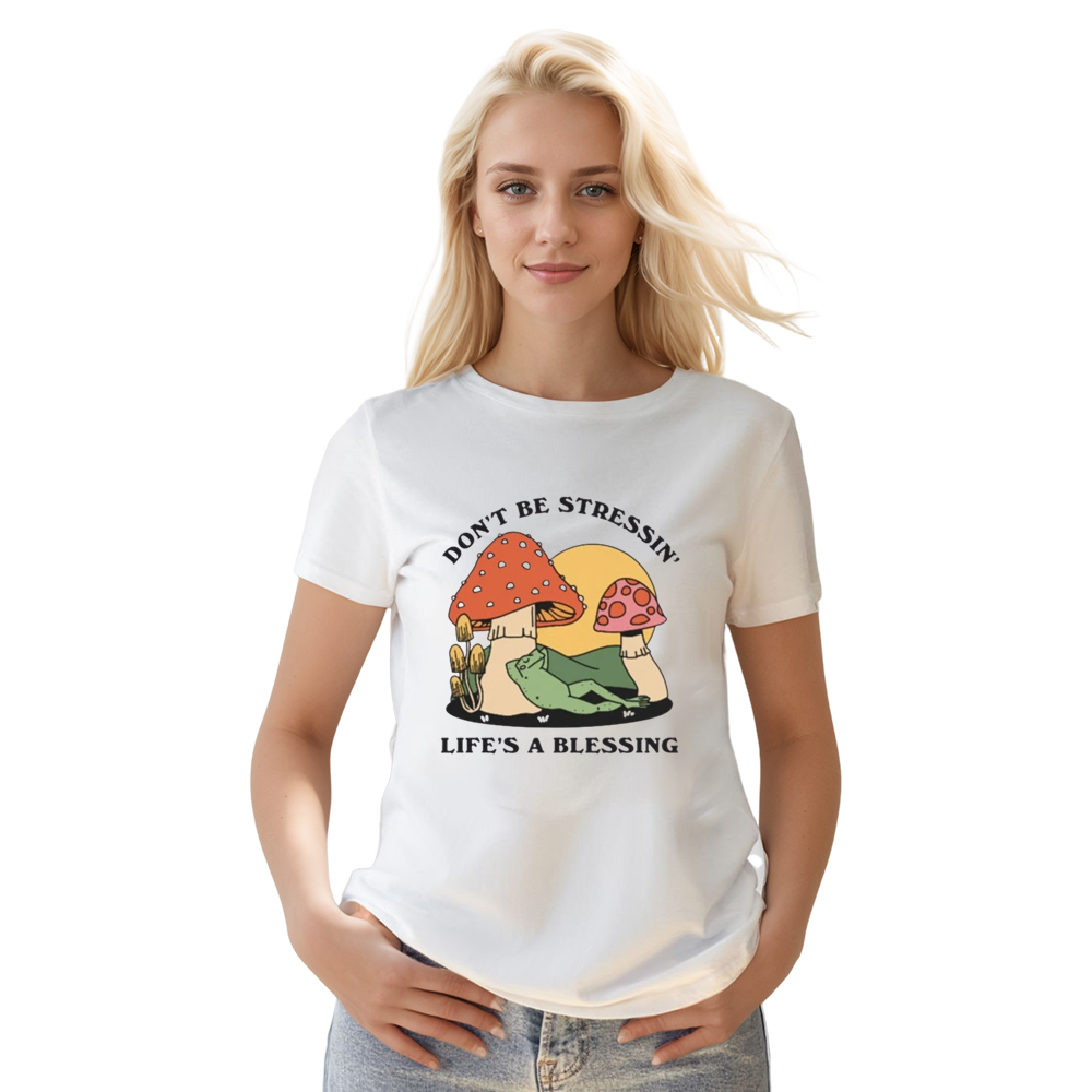 Adult Unisex Groovy Mushroom Frog Animals Lover White T-shirt Costume