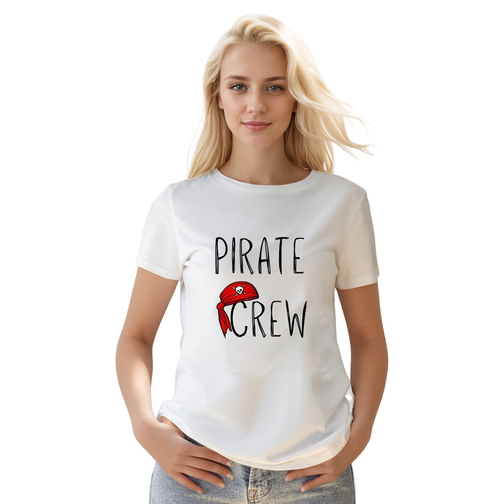 Adult Unisex Pirate Crew White Pirate Lover T-shirt Costume