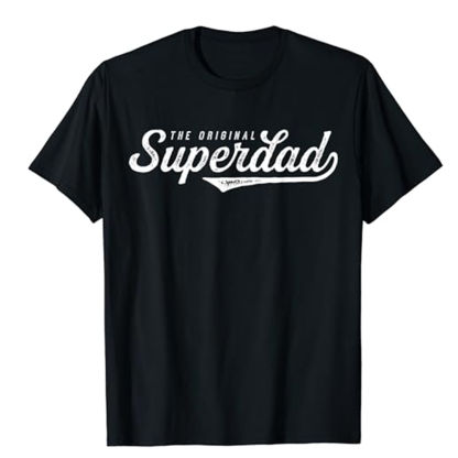 Adult Superdad Father's Day Black Short Sleeve T-shirt Outfits Top Costume