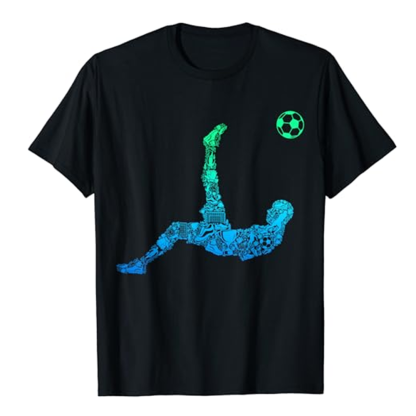 Adult Unisex Football Players Football Lover Black T-shirt Costume