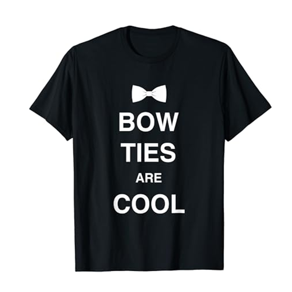 Adult Women Funny Bow Ties Are Cool Black T-shirt Costume