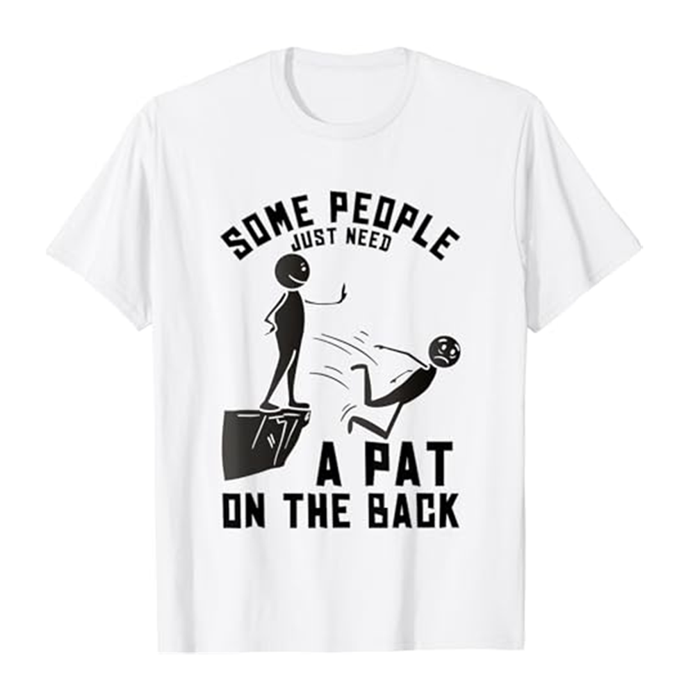 Adult Unisex Pat On The Back Black Short Sleeve T-shirt Outfits Top Costume