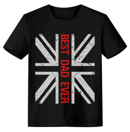 Adult Best Dad Ever Father's Day Black Short Sleeve T-shirt Costume