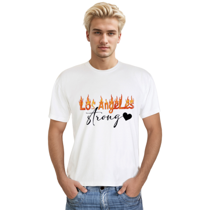 Los Angeles Strong Forest Fire Awareness Adult Unisex White T-shirt