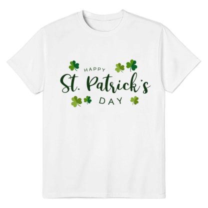 Adult Unisex Lucky St. Patrick's Day White T-shirt