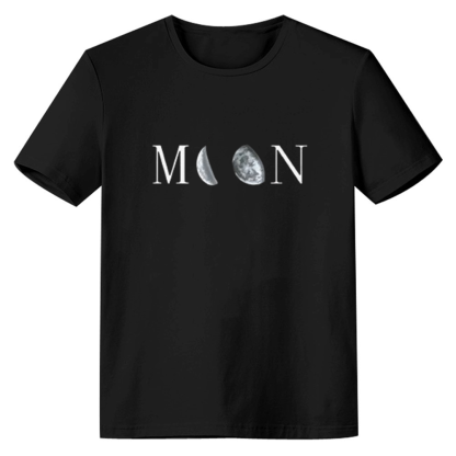 Adult Unisex Moon Funny Black T-shirt Costume