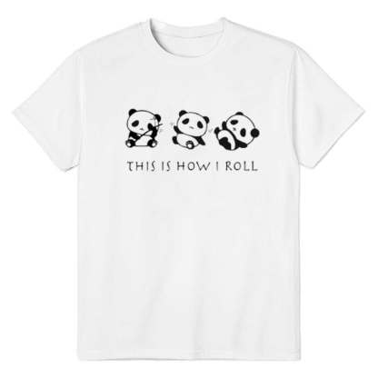 Adult Unisex Cute Panda Wild Animals Lover White T-shirt Costume