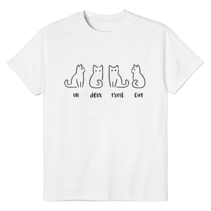 Adult Unisex Cat Shirt Pet Lover White T-shirt Costume