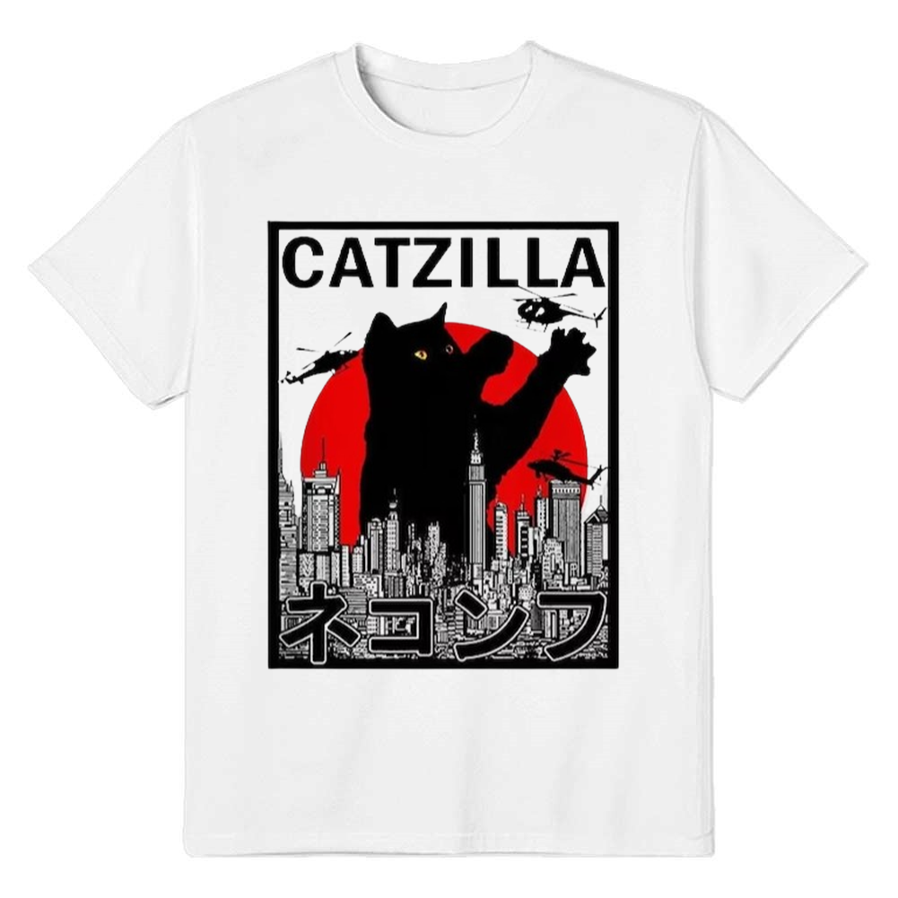 Adult Unisex White Cat Pet Lover T-shirt Costume