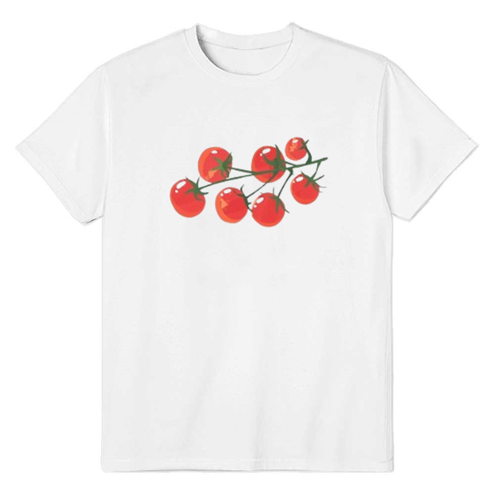 Adult Unisex Vegetable Fruit Tomato Food Lover White T-shirt Costume