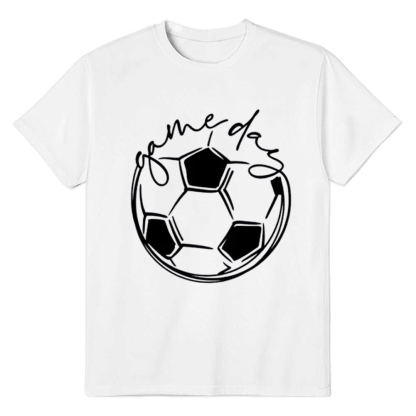 Adult Unisex Game Day Football Soccer Lover White T-shirt Costume