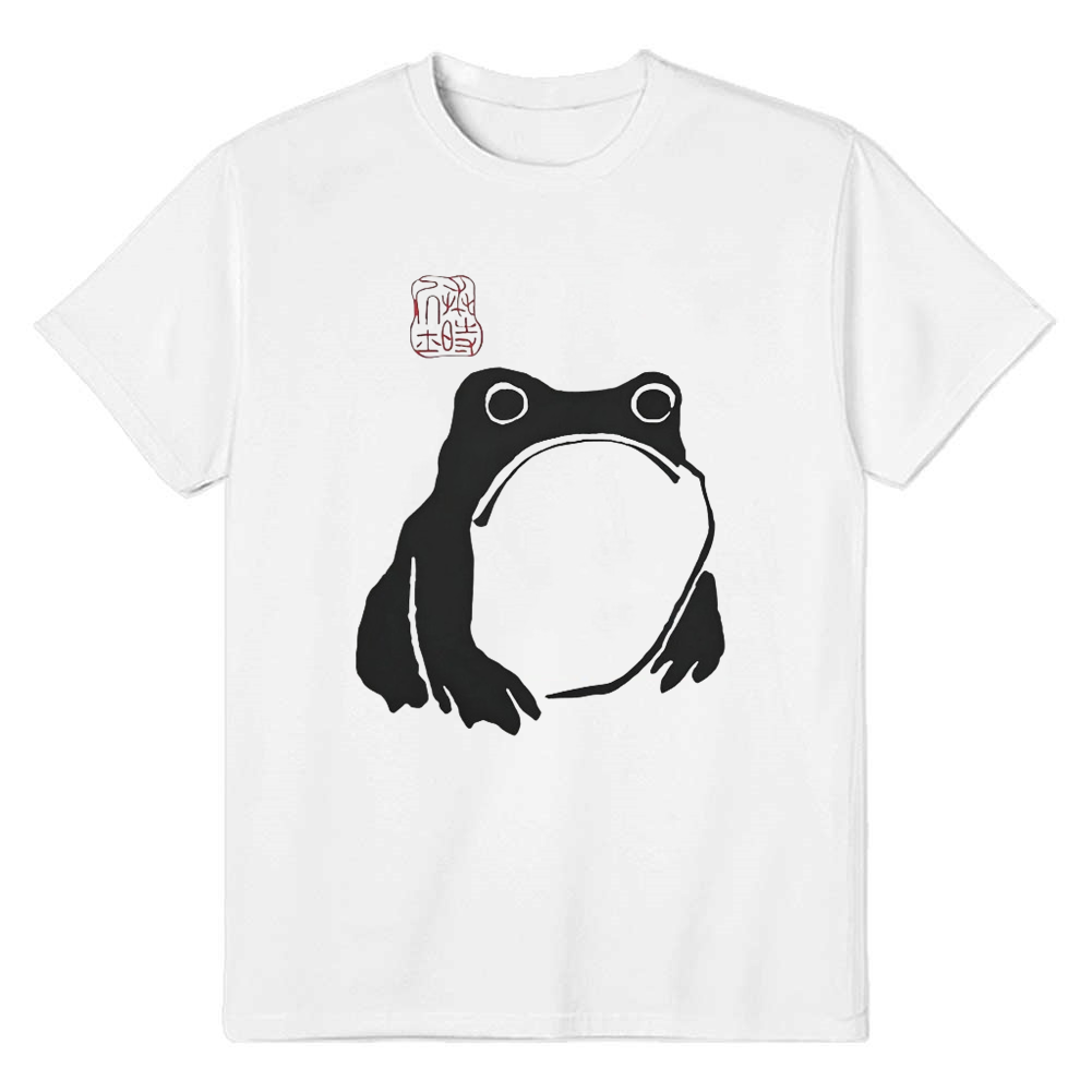 Adult Unisex Unimpressed Frog Animals Lover White T-shirt Costume