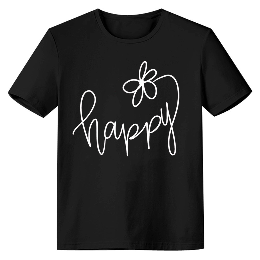 Adult Unisex Happy Mood Emotion Black T-shirt Costume