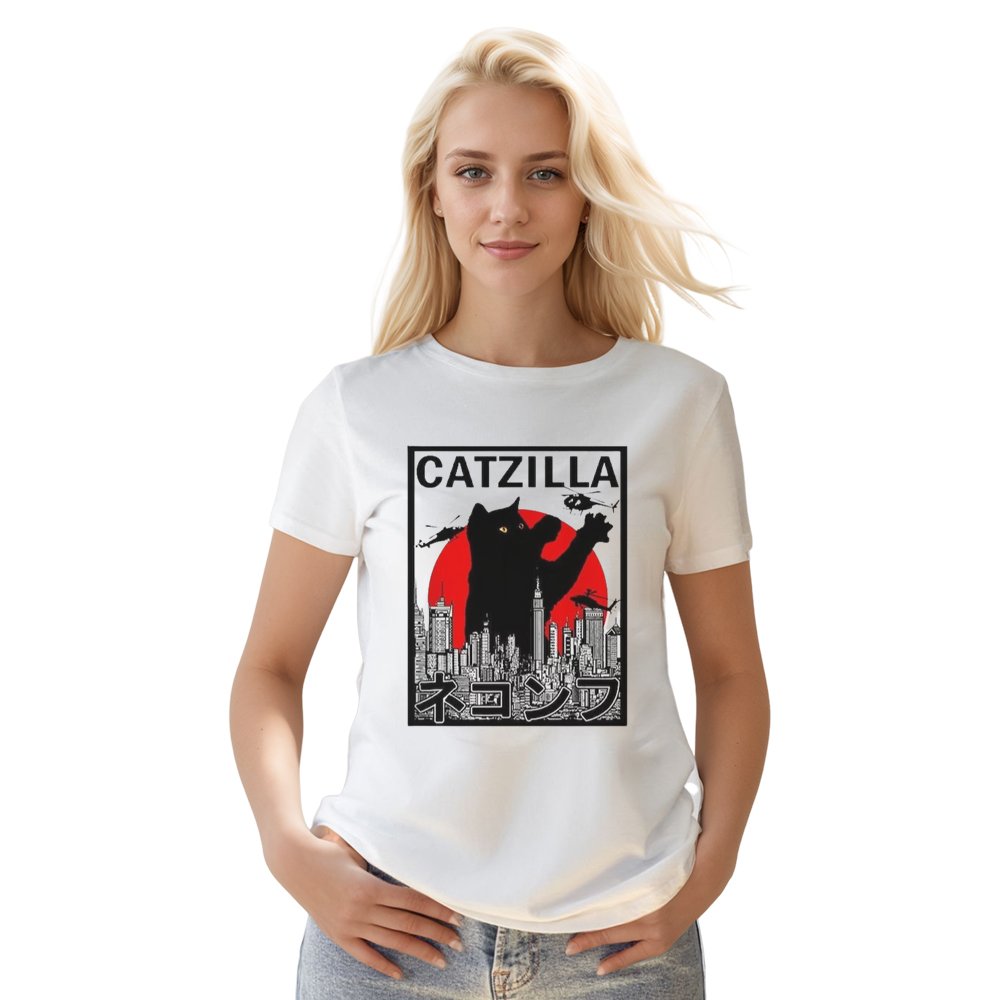 Adult Unisex White Cat Pet Lover T-shirt Costume