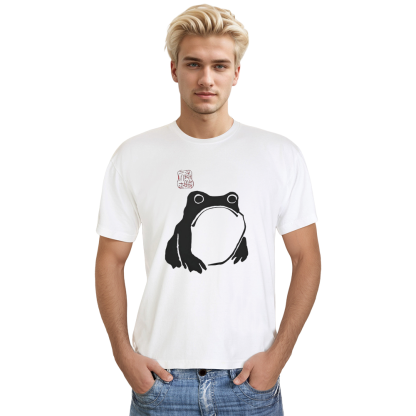 Adult Unisex Unimpressed Frog Animals Lover White T-shirt Costume