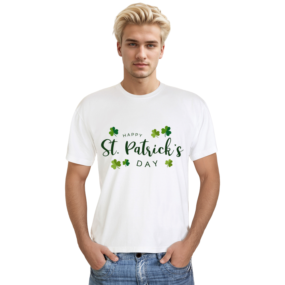 Adult Unisex Lucky St. Patrick's Day White T-shirt