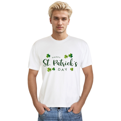 Adult Unisex Lucky St. Patrick's Day White T-shirt