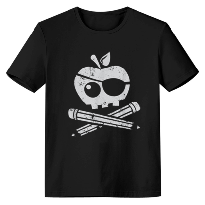 Adult Unisex Pirate Teacher Black T-shirt Costume