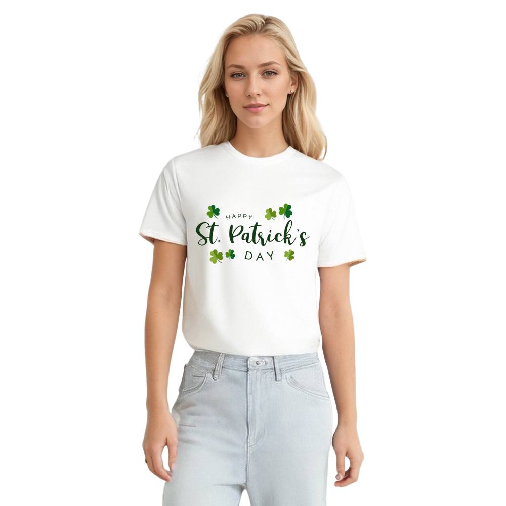 Adult Unisex Lucky St. Patrick's Day White T-shirt