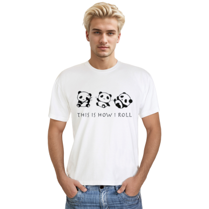 Adult Unisex Cute Panda Wild Animals Lover White T-shirt Costume