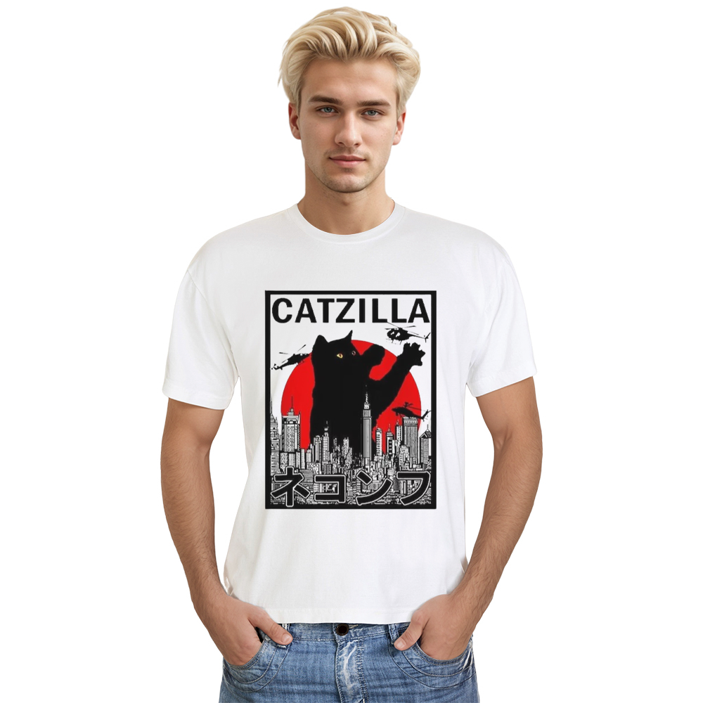 Adult Unisex White Cat Pet Lover T-shirt Costume