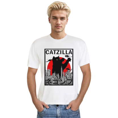 Adult Unisex White Cat Pet Lover T-shirt Costume