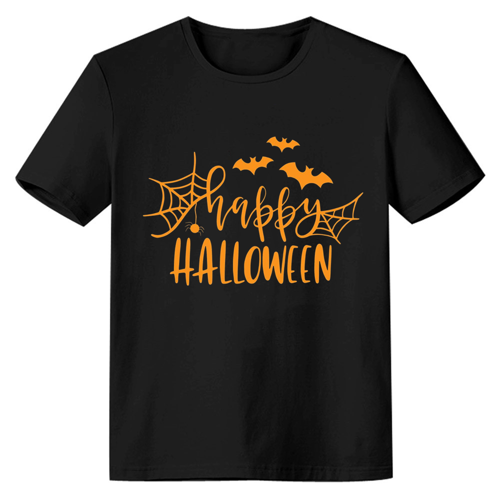 Adult Unisex Happy Halloween Black Letter T-shirt Costume