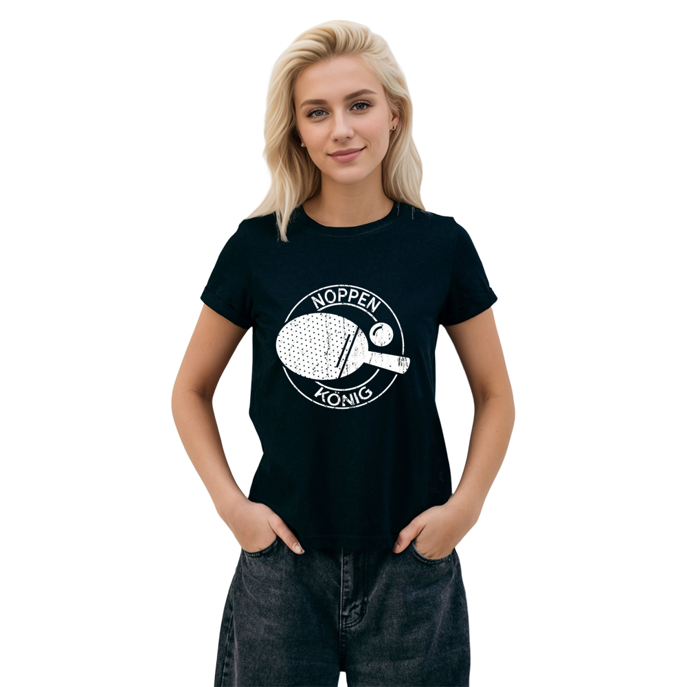 Adult Unisex Noppen König Ping Pong Sport Lover Black T-shirt Costume