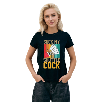Adult Unisex Badminton Lover Black Sport T-shirt Costume