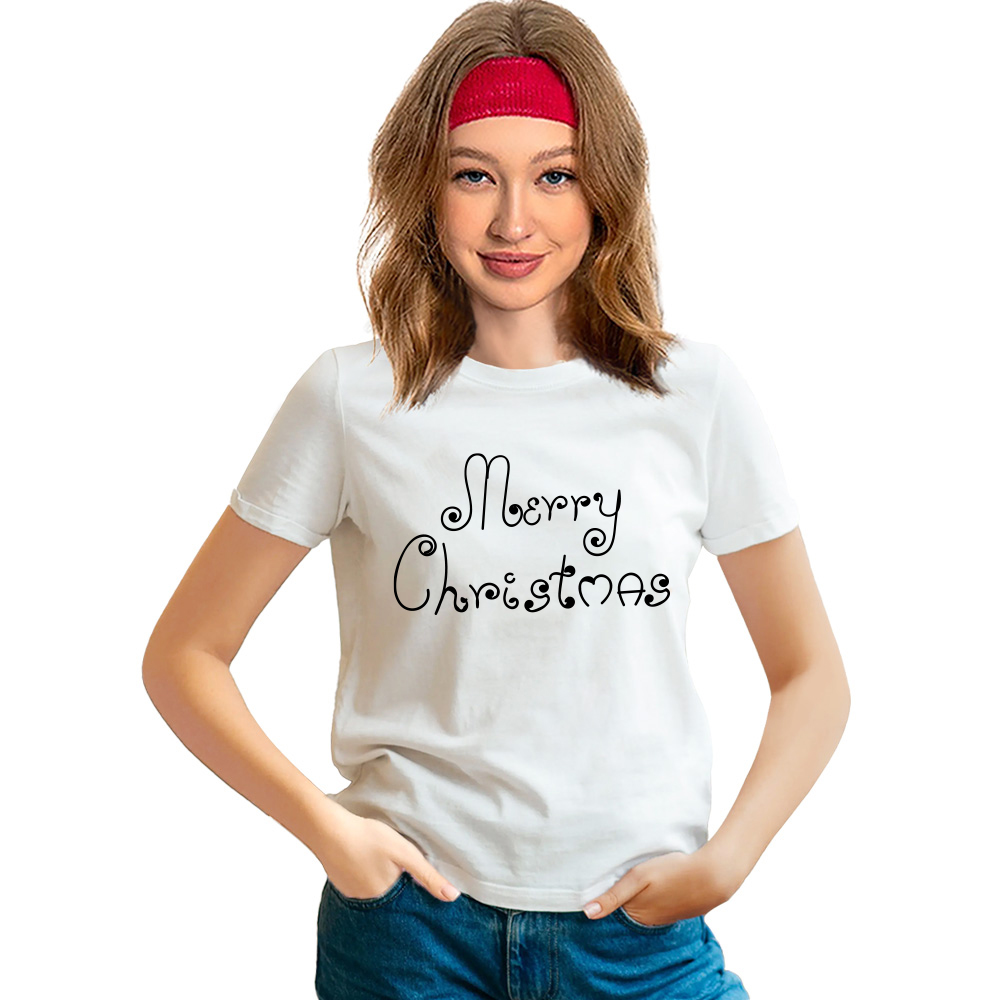 Adult Unisex Christmas Xmas White Festival T-shirt