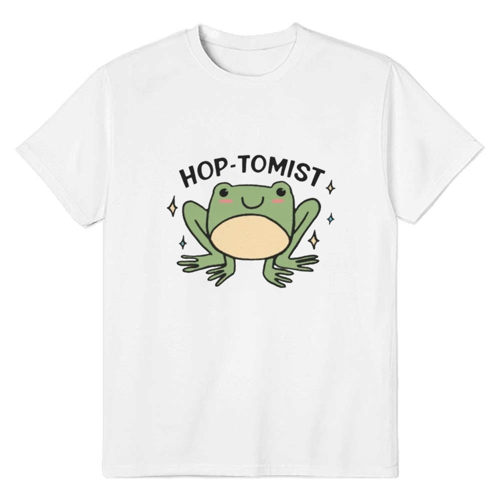 Adult Unisex Frog Animals Lover Cute White T-shirt Costume