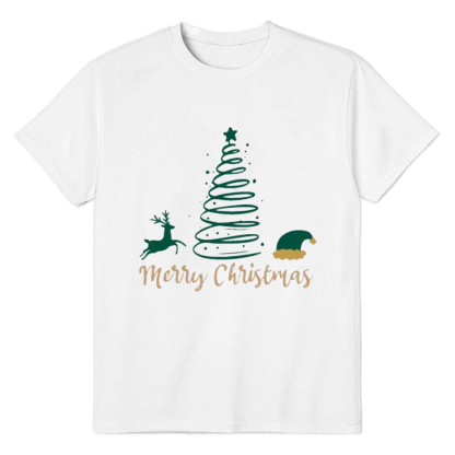 Adult Unisex Festival Christmas Xmas New Year White T-shirt Costume