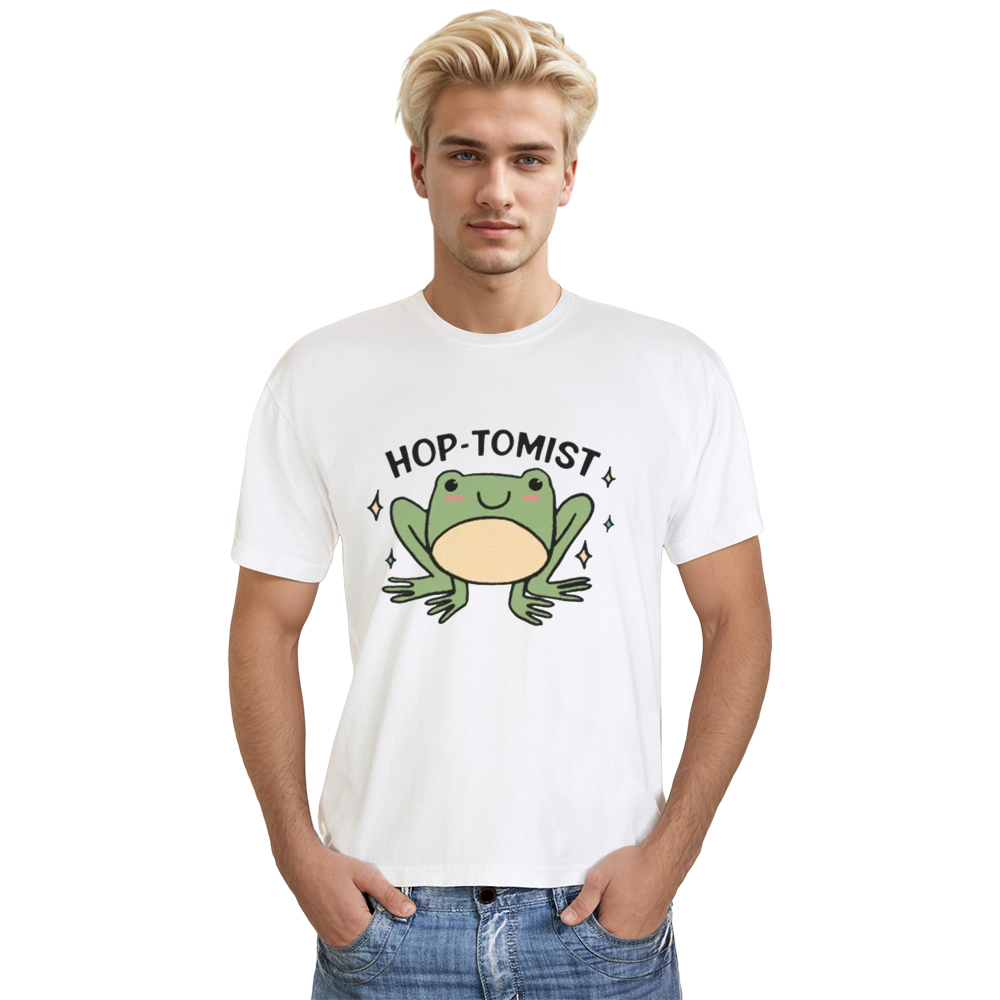 Adult Unisex Frog Animals Lover Cute White T-shirt Costume
