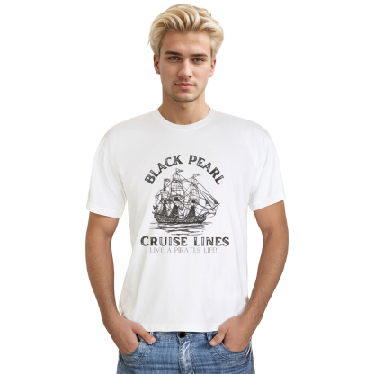 Adult Unisex Pearl White Pirate Lover T-shirt Costume