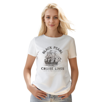 Adult Unisex Pearl White Pirate Lover T-shirt Costume
