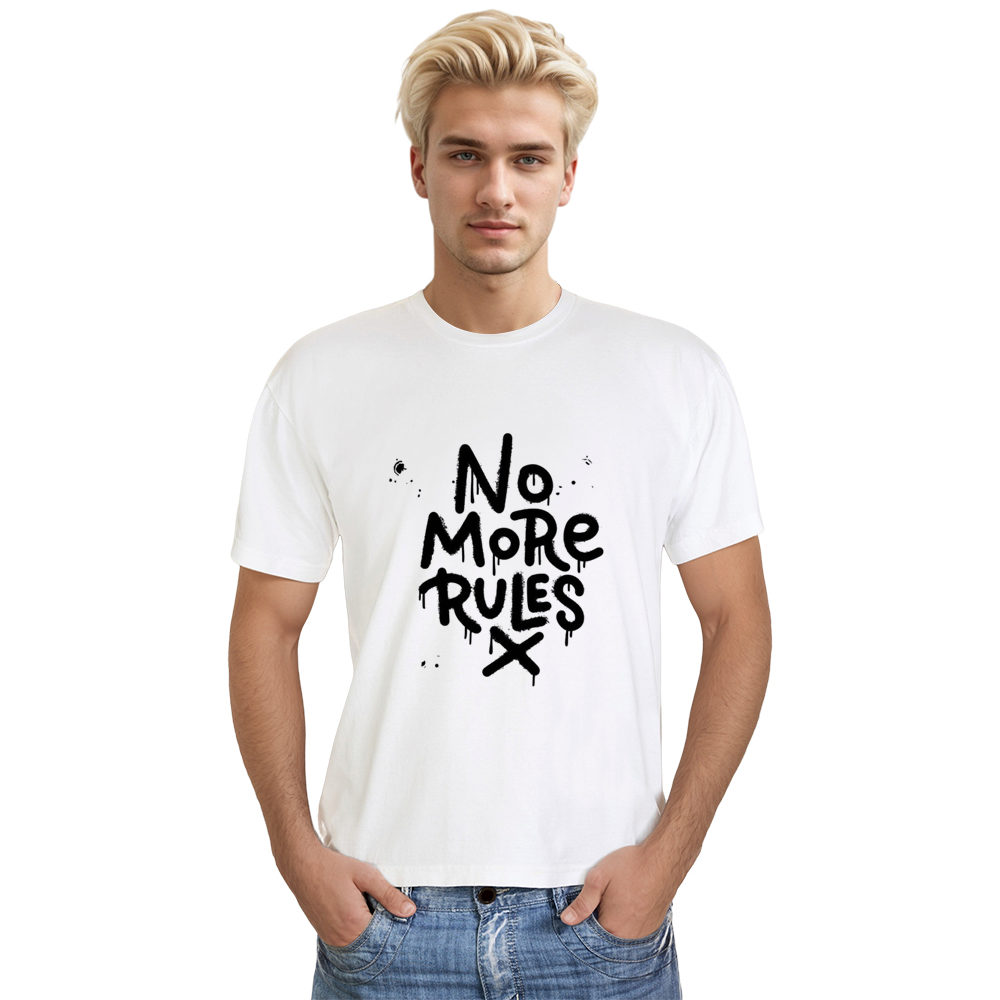 Adult Unisex No More Rules Music Lover White T-shirt