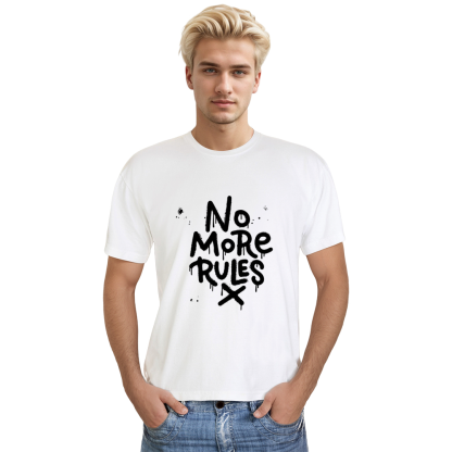 Adult Unisex No More Rules Music Lover White T-shirt
