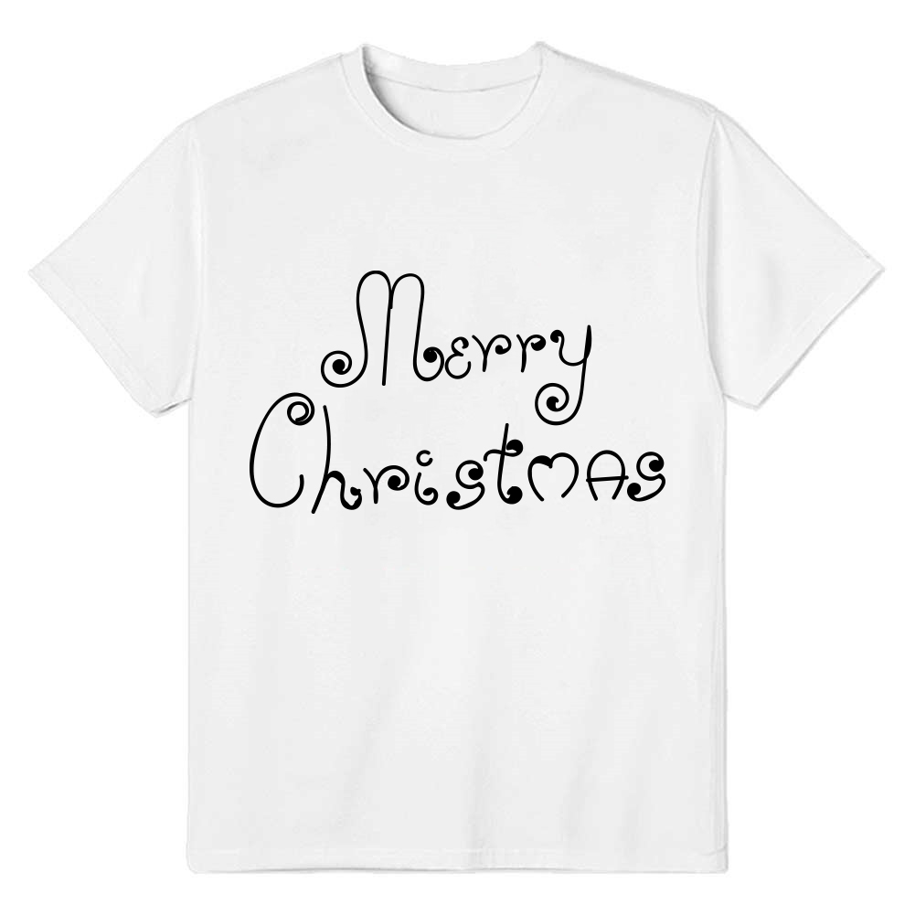 Adult Unisex Christmas Xmas White Festival T-shirt