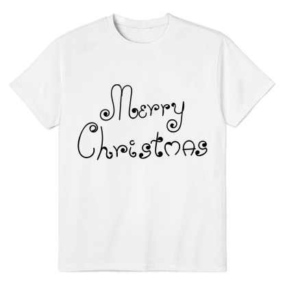 Adult Unisex Christmas Xmas White Festival T-shirt