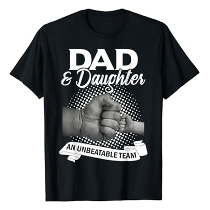 Dad & Daughter An unbeatable Team Daddy  Father's Day Black Short Sleeve T-shirt Costume