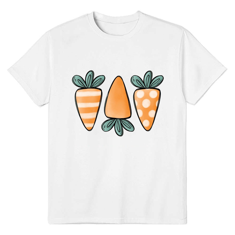 Happy Easter Carrot Adult Unisex White T-shirt